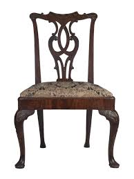 One Of A Pair Of Mahogany Chairs Chippendale Style Carved In Openwork Pattern Based On A Double C Scroll With Scrolled Chippendale Furniture Art Chair Chair