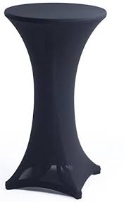 Amazon Com 23 5 Round Pub Table With Stretch Fabric Table Cover 42 25 Inch Tall Highboy Table With Mdf Top Round Pub Table Pub Table Round Cocktail Tables