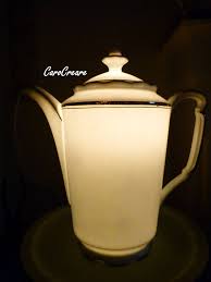 Kaffeekanne Lampe Aus Wunderschonem Alten Porzellan Altes