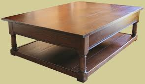 Ashmore antique reproduction furniture, coffee table with shelf. Large Oak Potboard Coffee Table Traditional English Made Reproduction Furniture