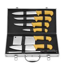 Ross henery professional knives, 9 piece stainless steel eclipse premium chefs / kitchen knife set in zip up case. Albert De Thiers Eco 7 Piece Kitchen Knife Case