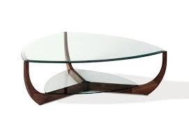 Modern living room home furniture glass coffee table solid wood triangular tea table centre table. Juwel Coffee Table Triangular By Team 7 Stylepark