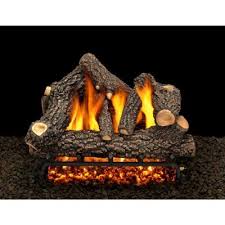 They produce tall, golden flames and are a this makes ventless gas log sets very efficient supplemental sources of heat. Gas Fireplace Logs Fireplace Logs The Home Depot