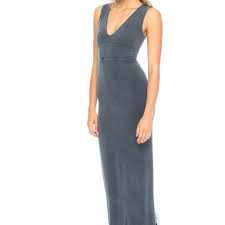 Indah Body Parfait Maxi Dress Steel Nwt