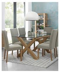 Turin Light Oak 6 Seater Glass Top Dining Table Luxury Glass Dining Table Luxuryg Dining Table Design Modern Glass Dining Room Table 6 Seater Dining Table