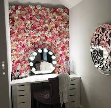 Flower Wall Makeup Room Decor Room Decor Diy Room Decor