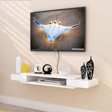 Floating wall mounted tv cabinet. Floating Shelf Modern Wall Mounted Floating Tv Shelf Tv Console Home Media Entertainment Storage Shelf Tv Stand Tv Cabinet Sky Box Set Top Box Game Console Multifunctional Display Stand Furniture Audio Video Shelving