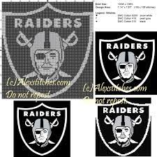 This makes them quick to stitch and very inviting to fill with your favourite dmc floss colors, in different cross stitch filling. Oakland Raiders Logo American Football League Afl 100x106 3 Colors Oakland Raiders Logo Raiders Oakland Raiders