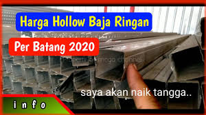 Ukuran baja ringan kanal c. Harga Hollow Baja Ringan Plafon Per Batang Youtube