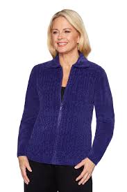 plus texture chenille cardigan alfred dunner