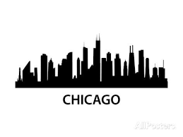 Black And White Chicago Skyline Wall Art Skyline Chicago Posters Unkreatives Allposters Com In 2020 Chicago Skyline Silhouette Chicago Skyline Chicago Art Print