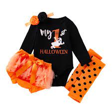 These adorable halloween costumes for babies, infants and newborns are the way to go. Wholesale Halloween Outfits Newborn Baby Girl My First Halloween Romper Ruffle Bowknot Shorts Fall Clothes Set Buy Halloween Turkey Outfit For Baby Girls My First Halloween Romper Set Fall Clothes Set Product On Alibaba Com