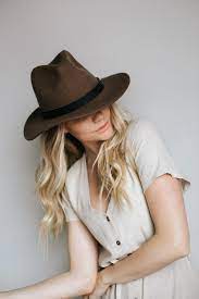 Leo Wavy Fedora Brown Hats For Women Felt Hat Outfit Hat Fashion