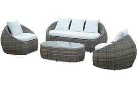 Salon De Jardin Design Arrondi Ritardo En Resine Tressee Arrondie 4 Places Table Canape Et Fauteuil Alice S Garden En 2020 Salon De Jardin Design Canape Fauteuil Et Agrement De Jardin