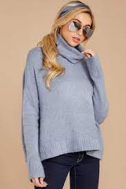 Cozy Light Blue Turtleneck Sweater - Tops I Red Dress Light Blue Turtleneck Turtle Neck Turtleneck Sweater