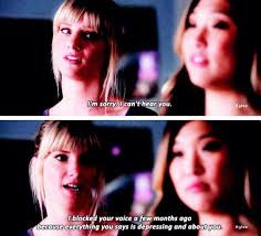 Brittany To Tina Glee Glee Funny Glee Memes Glee Quotes