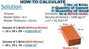 How To Calculate Bricks Cement And Sand In A Brick Wall Civil Engineering Design Brick Concrete Mix Design