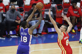 'they hit us in the mouth to start the game'. Sixers Defeat Hawks In Game 2 Postgame Analysis