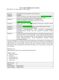 Check spelling or type a new query. Soal Keperawatan Jiwa Dan Jawabannya Masnurul