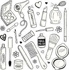 A Doodle Page Of Beauty Supplies And Makeup Doodle Pages Beauty Doodles Bullet Journal Doodles