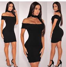 Black Off Shoulder Bodycon Dress Fashion Clothing Shoes Accessories Womensclothing Dresses Ebay L With Images Leather Bodycon Dress Dresses Backless Bodycon Dresses