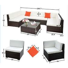 Shelbie 7 Piece Rattan Sectional Seating Group With Cushions In 2020 Seating Groups Rattan Furniture Set Single Sofa Chair