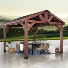 A waterproof gazebo is an ideal solution for enjoying spending time in your garden, no matter what the weather. Backyard Discovery Cedar 12 X 12 Gazebo Sam S Club