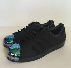 Black And White Shell Toe Adidas Womens Adidas Women S Superstar Originals 80 S Metal Shell Toe Shoes Sneakers Black Ebay Sneakers Tenis Sapato Sapatos Sapatos De Salto Alto