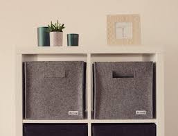 Felt Storage Bin Shelf Basket Fit Into Ikea Expedit Kallax 30 Etsy Felted Storage Kallax Storage Baskets
