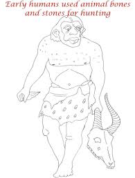 Early Human Coloring Pages Early Humans Coloring Pages Color