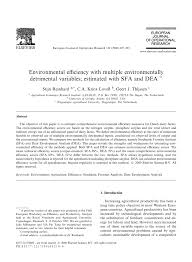 2037 eur 1 ron = 0. Pdf Environmental Efficiency With Multiple Environmentally Detrimental Variables Estimated With Sfa And Dea