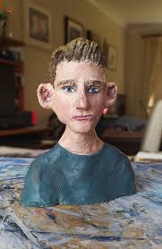 Finally got around to painting my clay model ( that I made at Potters  resort a few weeks ago). Thank you Potters! Never done anything in clay  before, I've LOVED it. Just