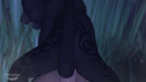 Furry porn - Black leopard sucks a mans cock