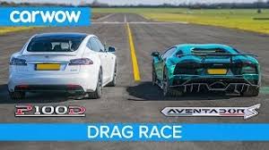 How else do you explain the fact that teslas keep getting if you own a tesla but don't know how to engage ludicrous+ you're in luck as the process is future drag strip domination aside, the tesla model s p100d is a seriously fast car right now, as to top. Lamborghini Aventador S V Tesla Model S P100d Drag Race Rolling Race Brake Test Youtube