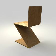 The zig zag chair convinced us with its unusual shape and p. Zigzag Chair By Gerrit Rietveld 3d Model 4 Ige Free3d