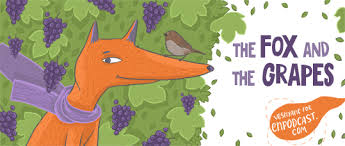 There he saw grapes hanging from a vine. Enpodcast Free English Podcasts The Fox And The Grapes