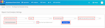 The report card creator requires the use of javascript. How To Make Term Report Card Calculation Settings School Management Software School Management System Myclassboard Knowledge Base