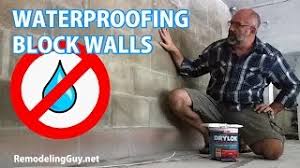 Drylok's concrete floor paint is an excellent choice for covering up imperfections. Waterproofing Block Walls With Drylok Extreme Youtube