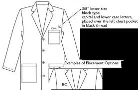 Fashion Seal Lab Coat Embroidery Order Guide Line