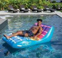 WOW Sports Sunset Chaise Lounge Inflatable Pool and Beach Chair