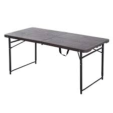 outsunny 1 2 m exterieur table de camping pliante a hauteur reglable de jardin jardin bbq party table de folding camping table camping table backyard bbq party