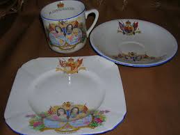 Alma Ware Trio (Cup, Saucer + Plate) King George V Silver Jubilee 1910-1935 