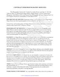 Talk to your planner or the vendors directly about photography, drinks, food and any special musical cues or requests to help the night run smoothly. Photography Contract Template Free Sample For Wedding Portrait Event More Rocket Lawyer