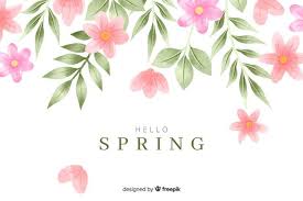 Download Spring Background With Watercolor Flowers And Leaves For Free Spring Background Watercolor Flowers Floral Background