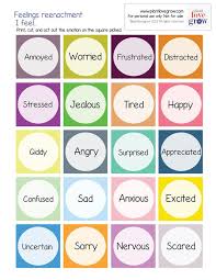 a simple feelings chart to introduce feelings and emotional