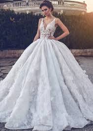 Glamorous V Neck Lace Wedding Dress 2019 Ball Gown Bridal Dress Item Code Wa0641 Ball Gown Wedding Dress Dream Wedding Dresses Ball Gowns Wedding