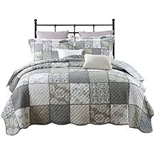 Sure to be the highlight of any room! Country Bed Quilt Set 3pc Concord Queen Patchwork Quilt Set Bedding Package Bedding Home Garden