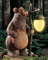 Barney Bear Woodland Solar Garden Statue One Of My Favorite Stores Almost Everything Is 14 99 Or Under Coll Bear Decor Black Bear Decor Bear Carving
