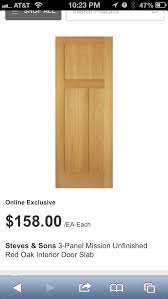 Solid Wood Door Unfinished Slab Red Oak Steves Sons Home Depot Oak Interior Doors Solid Wood Doors Craftsman Door