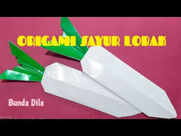 Origami Sayur Lobak Youtube